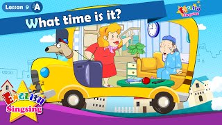 Lesson 9_(A)What time is it? - Time - Cartoon Story - English Education - Easy conversation for kids