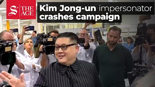 Kim Jong-un impersonator crashes Scott Morrison's election campaign claiming to support Gladys Liu