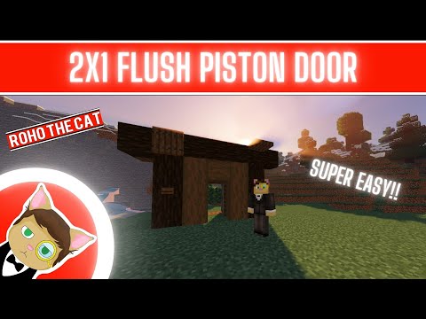 Minecraft Java - 2x1 Flush Piston Door - Super Simple!!