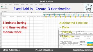 Create timeline automatically in Excel