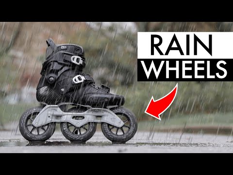 INLINE SKATING WITH RAIN WHEELS