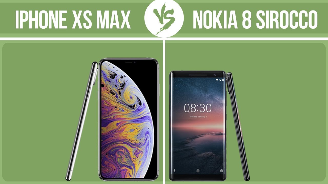 Apple iPhone XS Max vs Nokia 8 Sirocco ✔️
