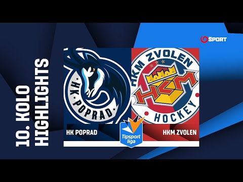 10. kolo: HK Poprad - HKM Zvolen 1:6 (0:3, 1:1, 0:2)
