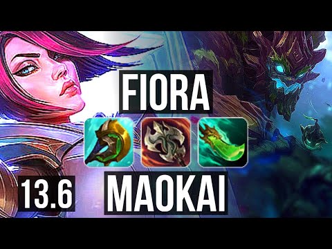 FIORA vs MAOKAI (TOP) | 8 solo kills, 65% winrate, Dominating | KR Master | 13.6