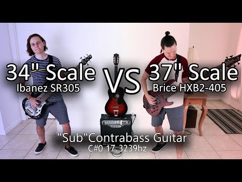 34" Scale vs 37" Scale "Sub"Contrabass (Tone Demos and Tests)