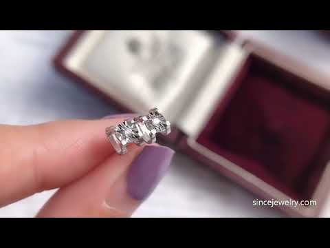 Diamond (0.04 ct. t.w.) Oxhead Studs Earrings in 18K White / Rose Gold