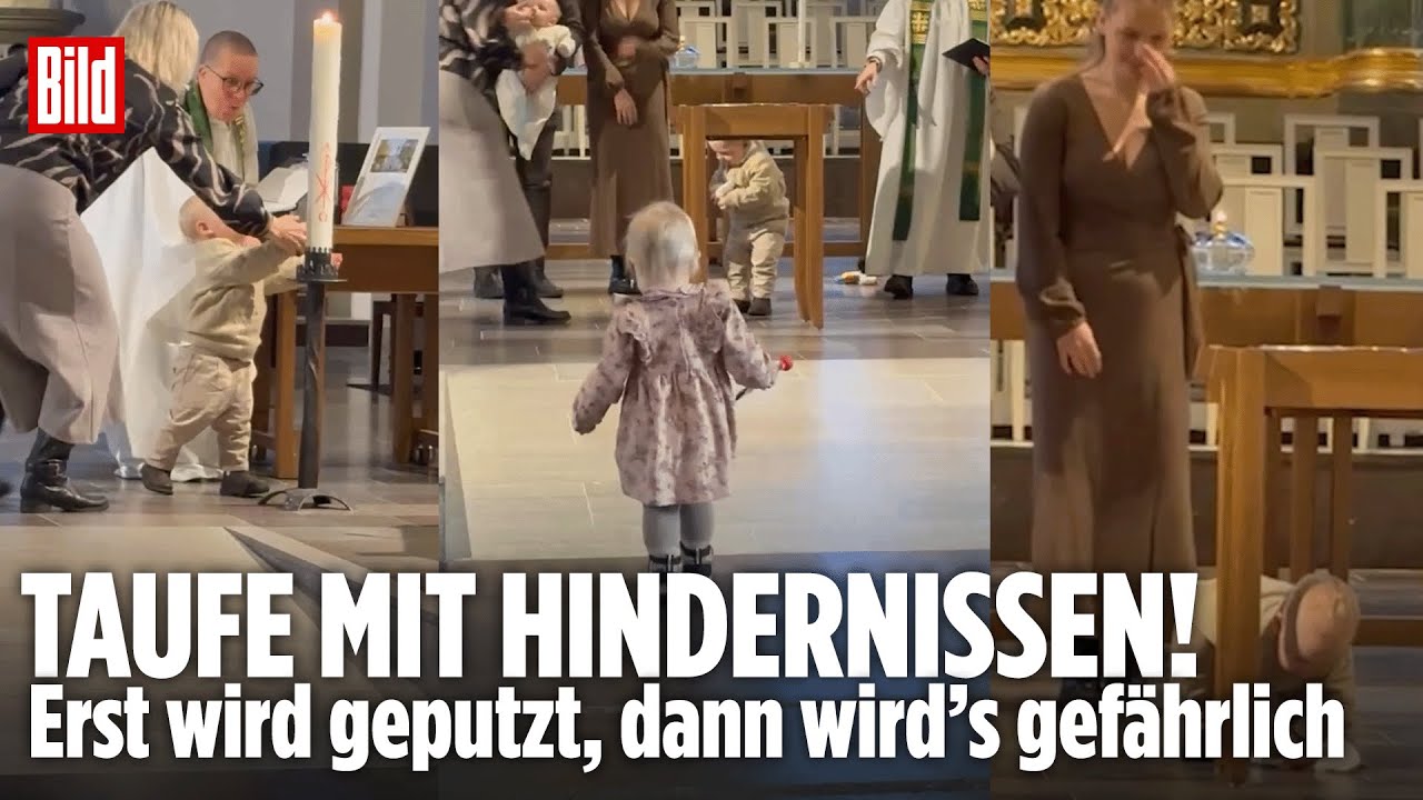 LACHANFALL IN DER KIRCHE: Großer Bruder sorgt für Chaos bei Taufe von kleinem Bruder