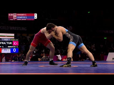 GOLD FS - 74 kg: Z. KHADJIEV (FRA) v. S. DEMIRTAS (TUR)