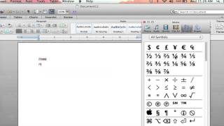 How to Put a Character Over a Letter in Microsoft Word : Microsoft Word Help