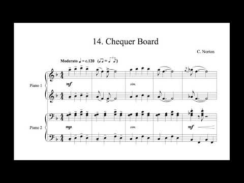 C. Norton - 14. Chequer Board - Microjazz Piano duets collection 1 for piano four hands