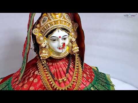 Traditional MahaLakshmi Vratam Devi Face with Shringar Set video