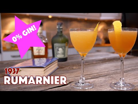 1937 Rumarnier Rum Cocktail - No Gin Cocktail - Cocktails After Dark - Glen And Friends Cooking