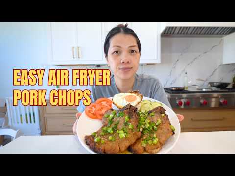 EASY AIR FRYER PORK CHOPS | ASIAN STYLE, RESTAURANT QUALITY | MEAL PREP | PREP AHEAD
