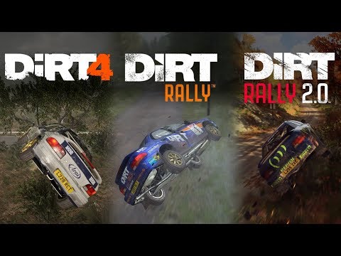 Dirt Rally vs Dirt 4 vs Dirt Rally 2.0 Crash Comparison