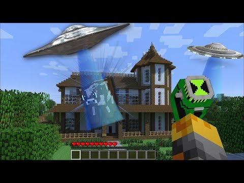 SCARY ALIENS APPEAR IN MY HOUSE IN MINECRAFT !! Minecraft Mods