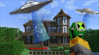 SCARY ALIENS APPEAR IN MY HOUSE IN MINECRAFT !! Minecraft Mods