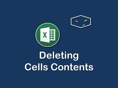ms office excel deleting cells contents