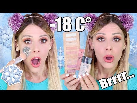 FROZEN MAKEUP CHALLENGE - TRUCCO COMPLETO USANDO SOLO PRODOTTI CONGELATI !!!