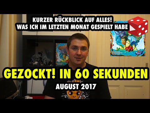 Gern Gezockt im August 2017 . 30 Spiele in jeweils 60 Sekunden - Der Monatsrückblick