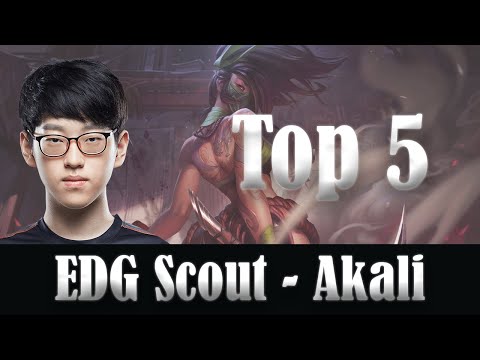 EDG Scout (Akali mid) Top Plays - EDG vs LNG, LPL 2020 Summer Week 9 Highlights