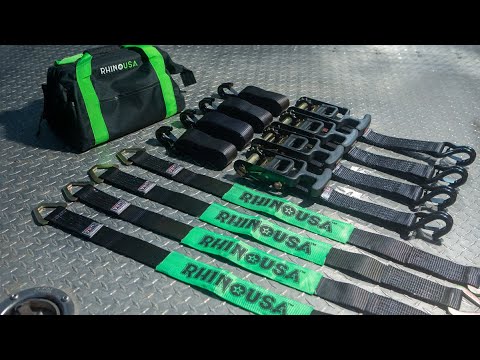 Rhino USA Vehicle Ratchet Tie-Down Kit