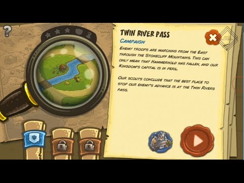 Kingdom Rush - Twin River Pass (Level 4) Campaign Hard/Veteran Difficulty Walkthrough
