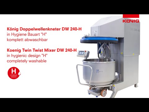 video 1, Mélangeur double torsion hygiénique 240 kg