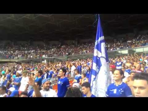 Torcida do Cruzeiro vs São paulo, Hino Nacional china azul