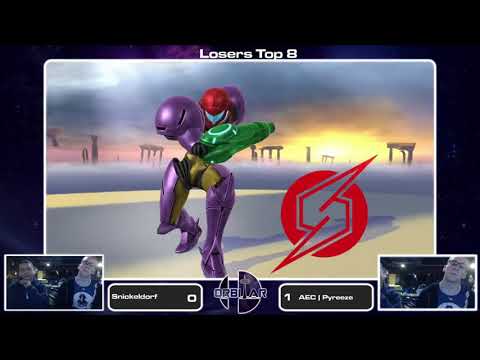 Snickeldorf (Mr. GNW) vs AEC | Pyreeze (Samus) - Losers Top 8 - Orbitar 38