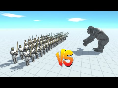 The Giant 5Attack 5HP Vs 50 Ancient Humans - Animal Revolt Battle Simulator (ARBS)