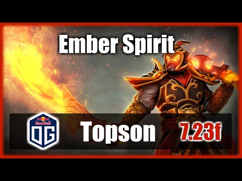 Topson - Ember Spirit MIDLANE | with EG.Cr1t- play Puck | Free MMR | Wipe | 7.23f