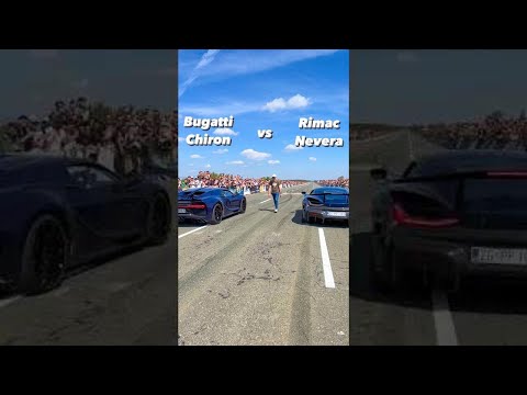 Thumbnail for Drag race: Bugatti Chiron vs Rimac Nevera by Car