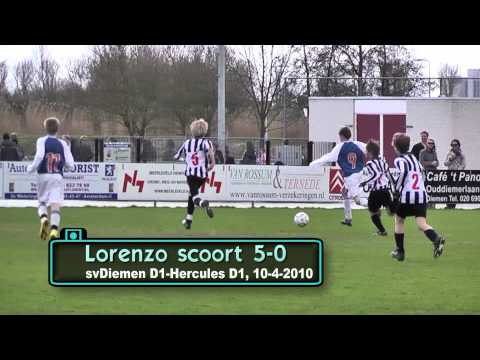 svDiemen D1 - Hercules D1 goal Lorenzo 5-0 videowall