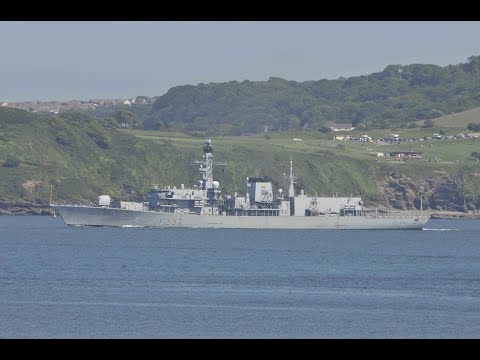 HMS WESTMINSTER F237 OFF THE BREAKWATER IN PLYMOUTH SOUND - 13th June 2017