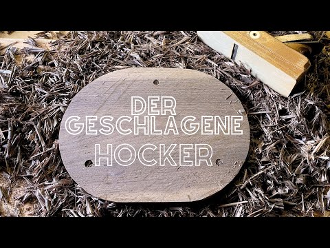 Handgeschlagene Oberfläche / Nussbaum-Hocker mit Handwerkzeugen