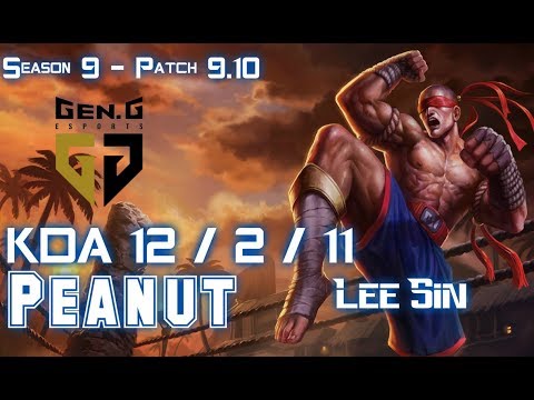 Gen Peanut LEE SIN vs ELISE Jungle - Patch 9.10 KR Ranked
