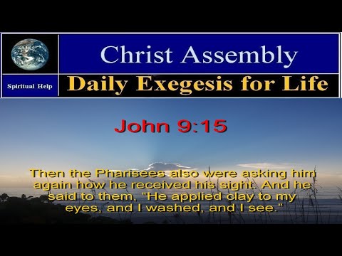 Day  397 | The Gospel of John | Daily Exegesis for Life | John 9:15