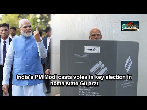 India's PM Modi casts votes in key election in home state Gujarat