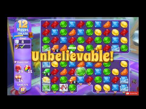 Wonka's World of Candy Level 571 NO BOOSTERS - A S GAMING ✔