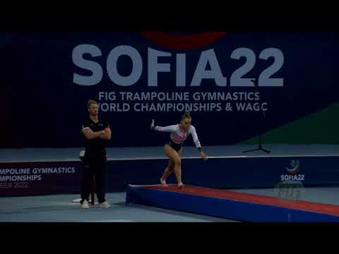 KEALY Megan (GBR) W - 2022 Trampoline Worlds, Sofia (BUL) - Q Tumbling Exercise 2