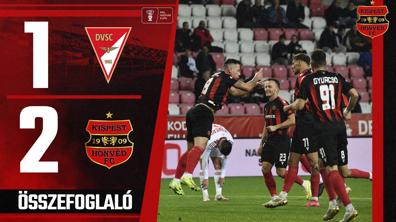 DVSC -Honvéd FC 1-2 Magyar Kupa,összefoglaló