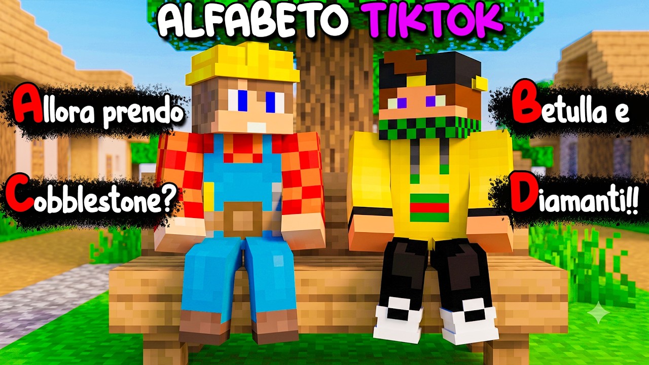 HO GIOCATO ALFABETO di TIKTOK SU MINECRAFT