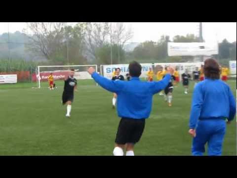 Rete di Michele Pasqualini in Atletico Ancona- F.c. Osimo 4-0