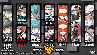 Evolution of Pokémon Team Grunt Battle Themes 1996-2016 (HQ)