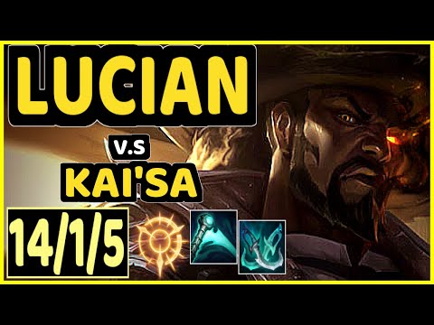 PRAEDYTH (LUCIAN) vs KAI'SA - 14/1/5 KDA BOTTOM ADC CHALLENGER GAMEPLAY - OC