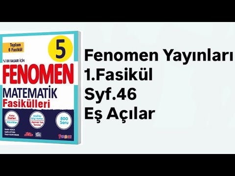 5.SINIF FENOMEN 1.FASİKÜL S.46 EŞ AÇILAR
