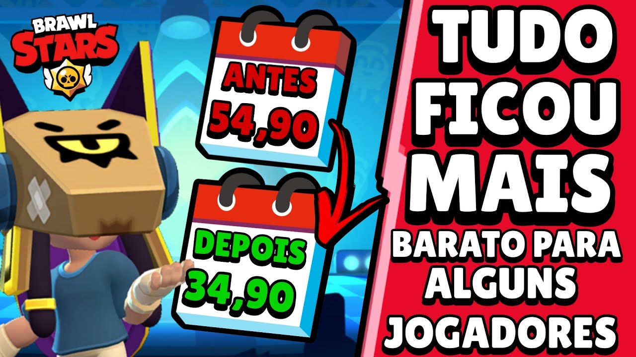 NOTÍCIA!! DEU BOM!! O PREÇO DE TUDO FICOU MAIS BARATO no BRAWL STARS PARA ALGUNS JOGADORES!