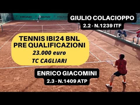 Giulio Colacioppo vs Enrico Giacomini PreQuali IBI24 Cagliari tennis match highlights italian player