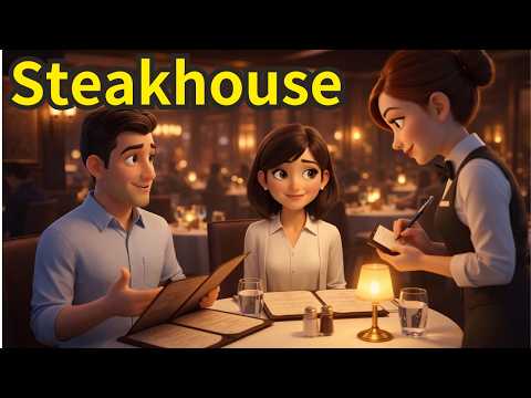 ステーキハウスの語彙 - 初心者向けのスロー＆イージー英語 (Steakhouse Vocabulary - Slow and Easy English For Beginners)
