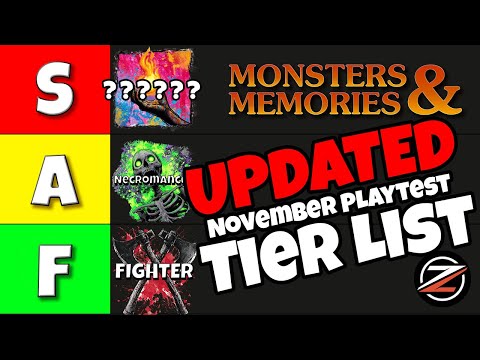 Monsters & Memories UPDATED Class Tier List